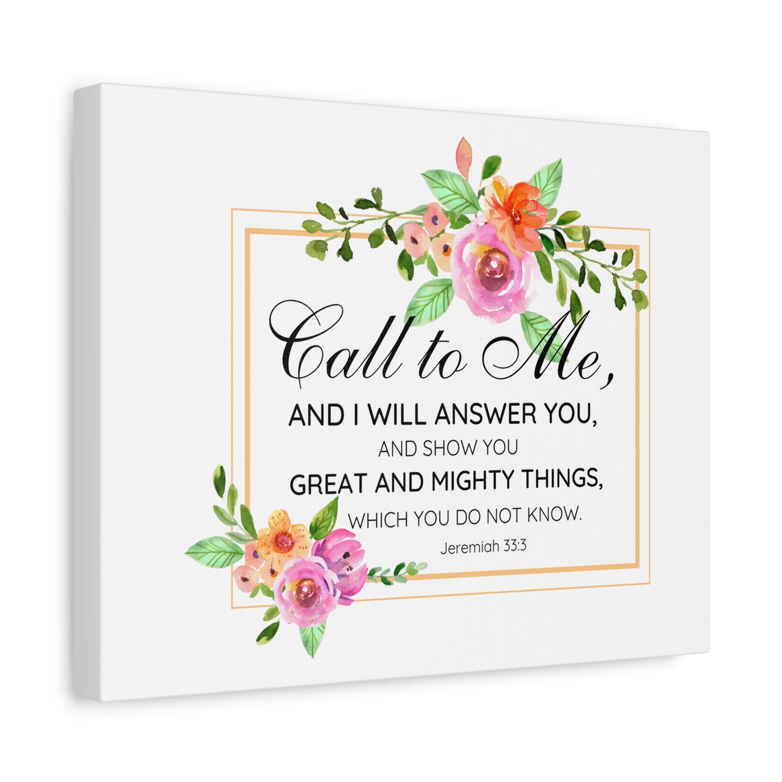 Scripture Walls Jeremiah 33:3 Call to Me Bible Verse Canvas Christian Wall Art Ready to Hang Unframed-Express Your Love Gifts