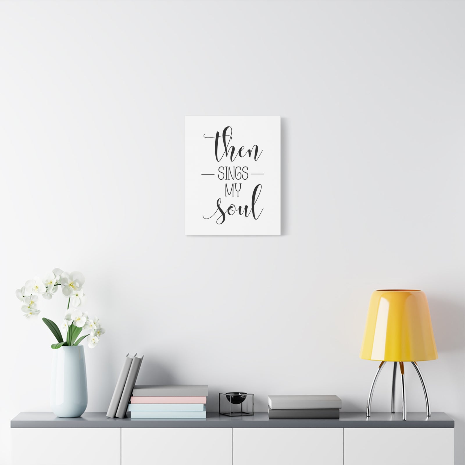 Scripture Canvas Then Sings My Soul Psalms 108:2 Christian Wall Art Bible Verse Print Ready to Hang-Express Your Love Gifts