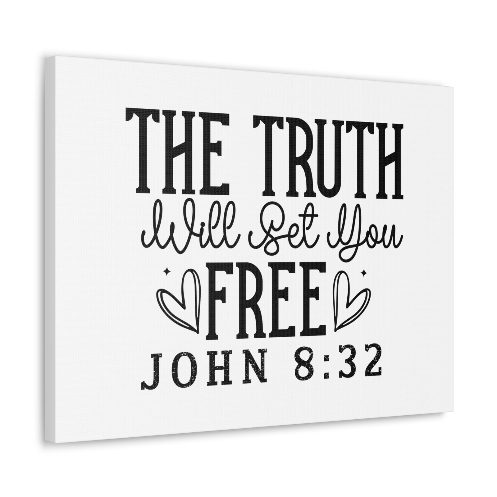 Scripture Walls John 8:32 The Truth Will Set You Free Bible Verse Canvas Christian Wall Art Ready to Hang Unframed-Express Your Love Gifts