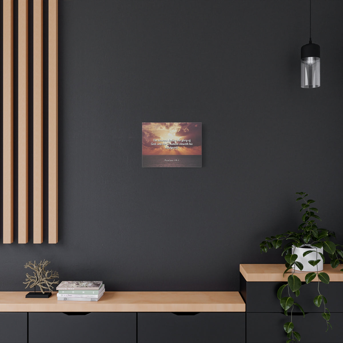Scripture Canvas Glory Of God Psalms 19:1 Christian Wall Art Bible Verse Print Ready to Hang-Express Your Love Gifts