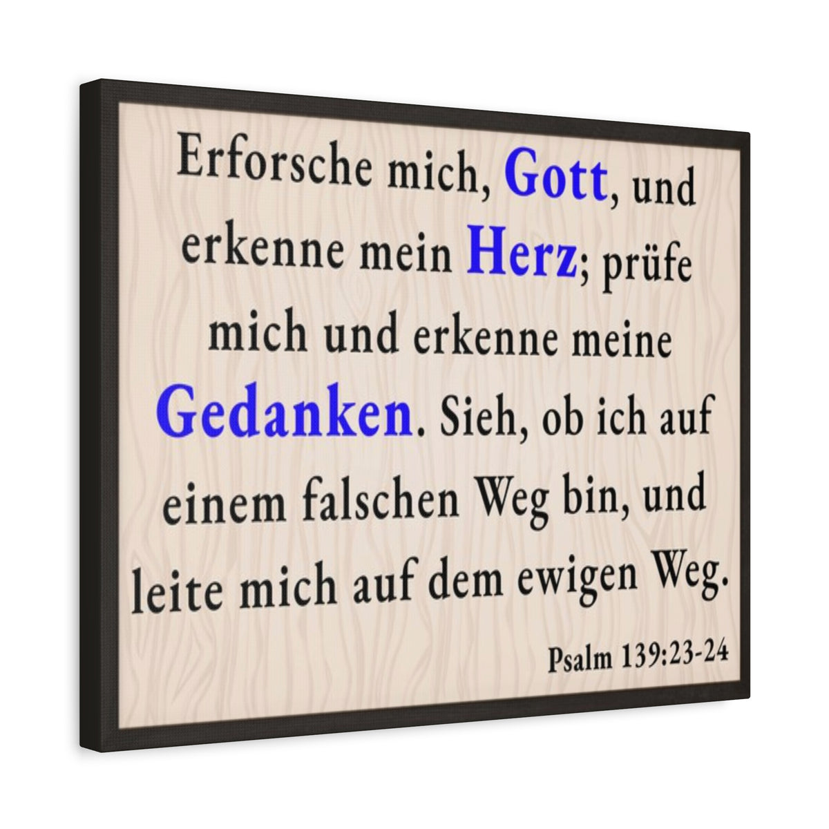 Scripture Walls Psalm 139:23-24 Search Me God German Bible Verse Canvas Christian Wall Art Ready to Hang Unframed-Express Your Love Gifts