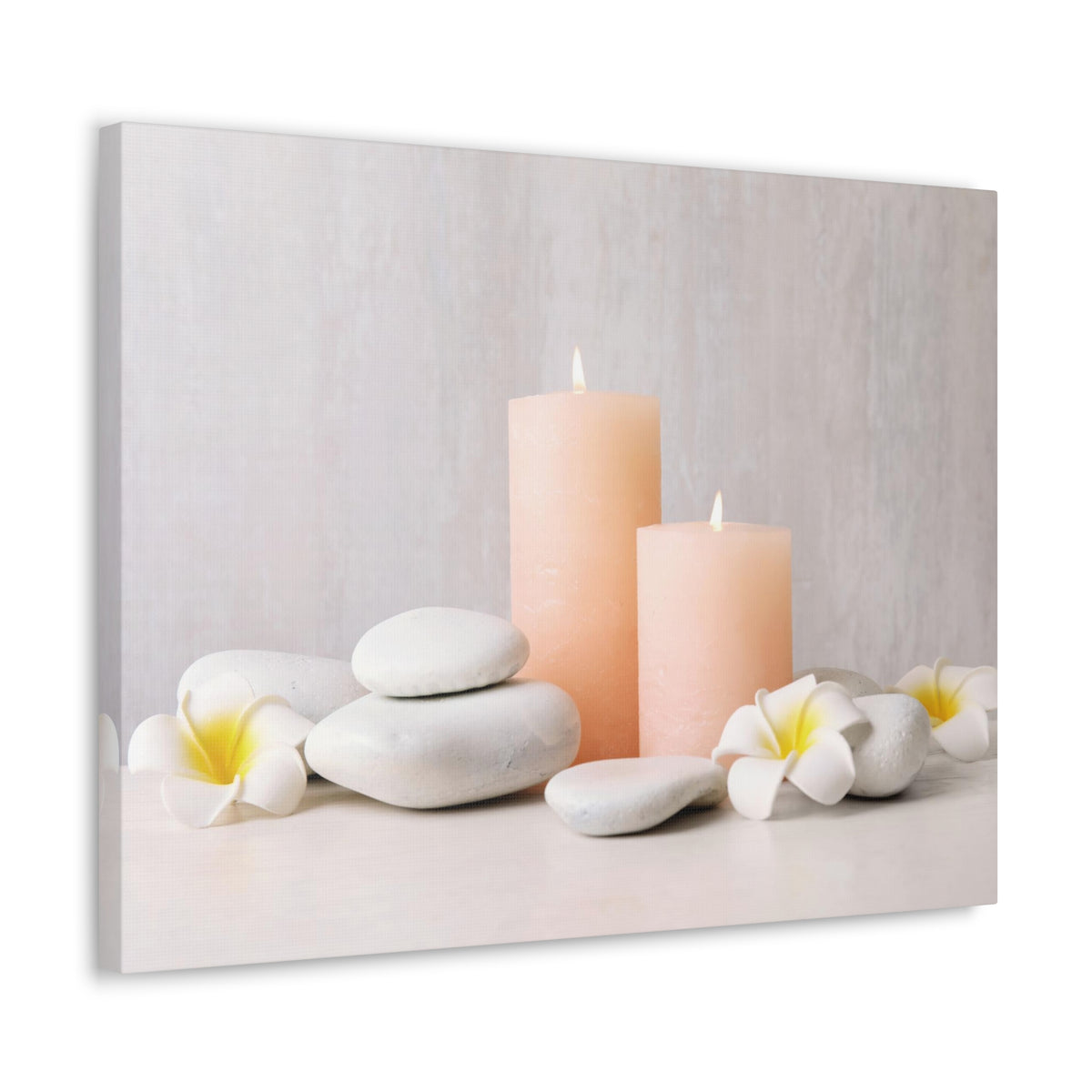Lighted Candles and Flowers Forest Floral Nature Photography Canvas Wall Art for Home Decor Ready-to-Hang-Express Your Love Gifts