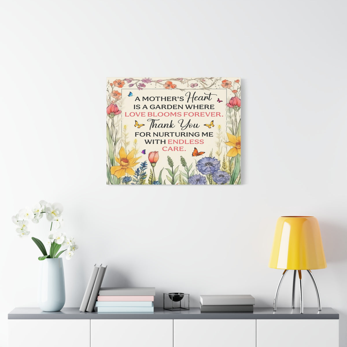 To Mom A Mother's Heart Inspirational Quote – Elegant Home Décor-Express Your Love Gifts