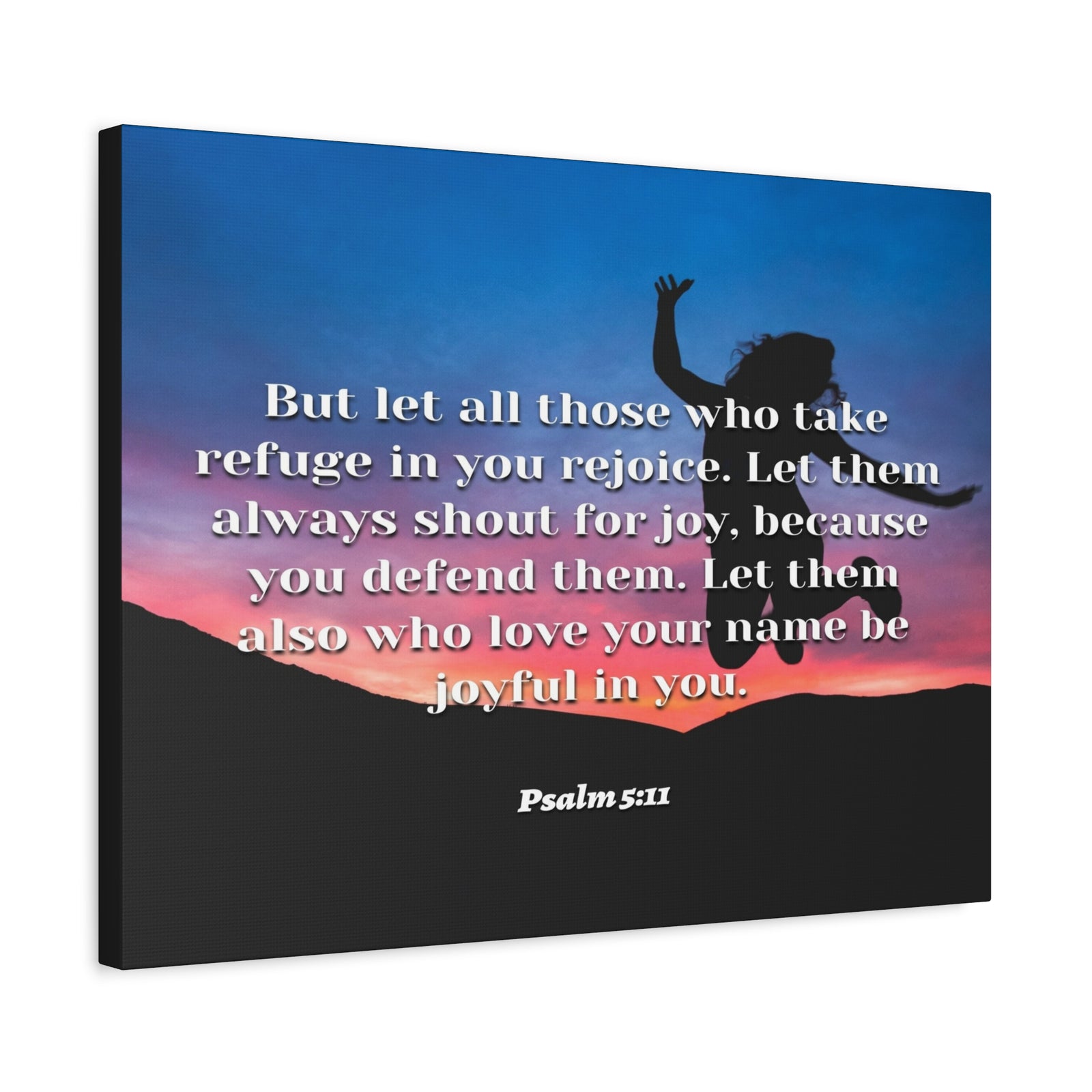 Scripture Canvas Trust In You Psalm 5:11 Christian Wall Art Bible Verse Print Ready to Hang-Express Your Love Gifts