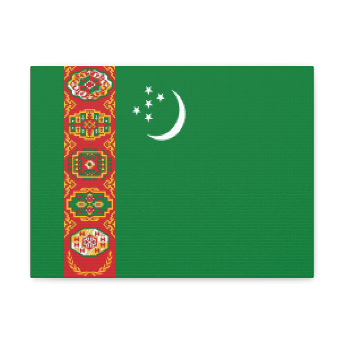 Turkmenistan Country Flag Canvas Vibrant Wall Art Unframed Home Decor-Express Your Love Gifts
