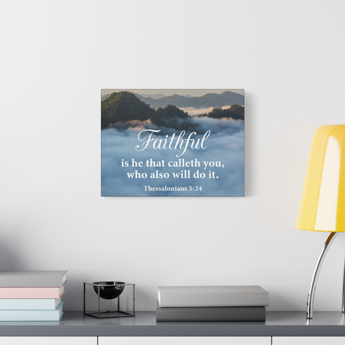 Bible Verse Canvas Faithful 1 Thessalonians 5:24 Wall Art Christian Home Decor-Express Your Love Gifts