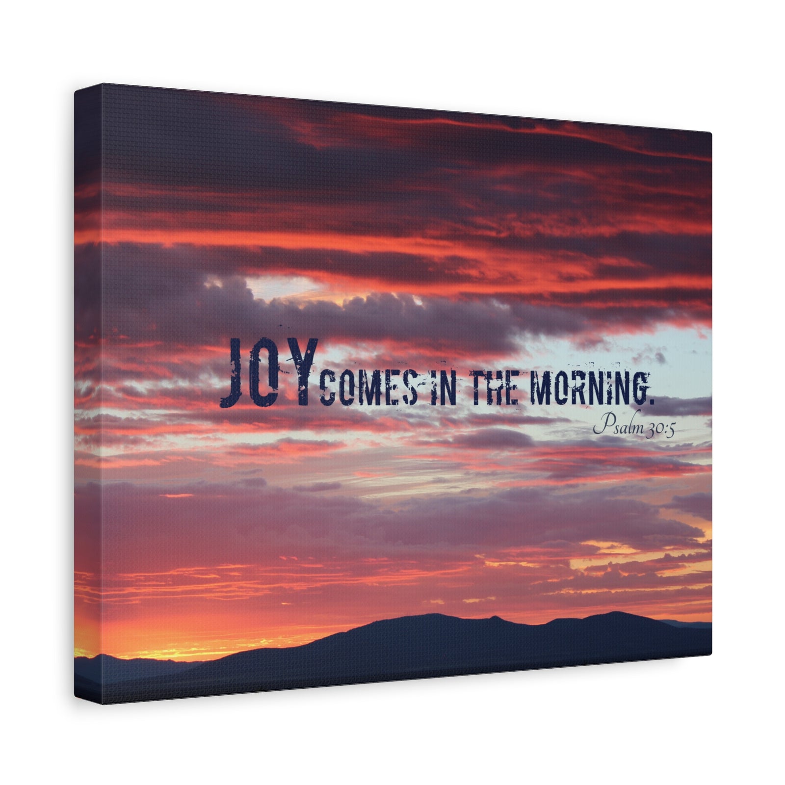 Scripture Canvas Comes In The Morning Psalm 30:5 Christian Wall Art Bible Verse Print Ready to Hang-Express Your Love Gifts