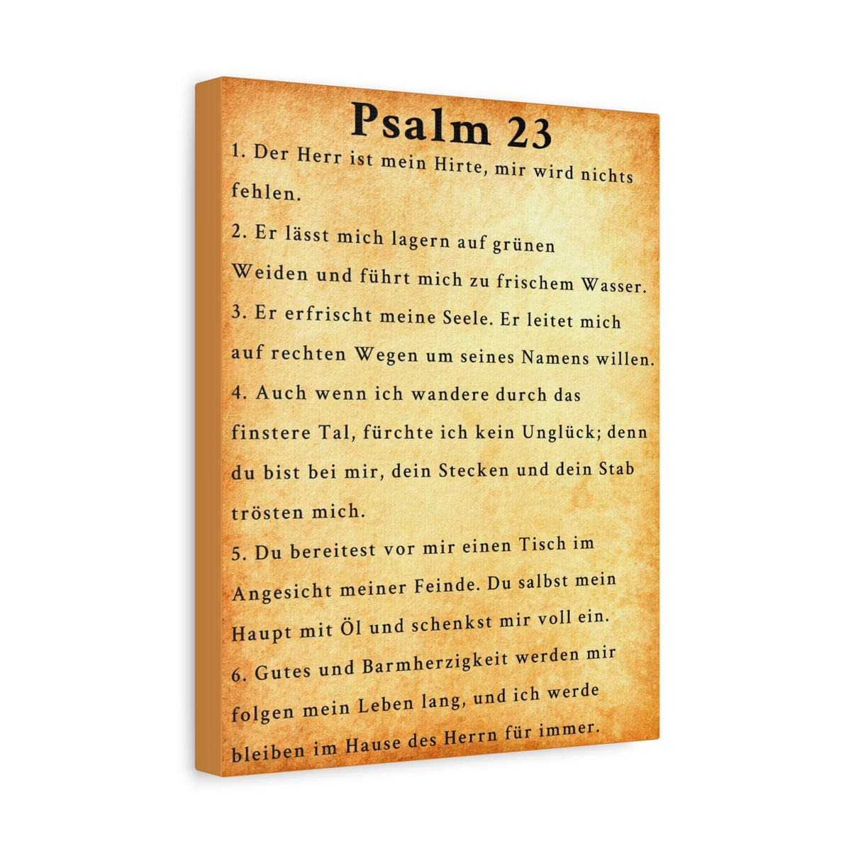 Scripture Walls Psalm 23 German Der Herr ist mein Hirte Gold Bible Verse Canvas Christian Wall Art Ready to Hang Unframed-Express Your Love Gifts