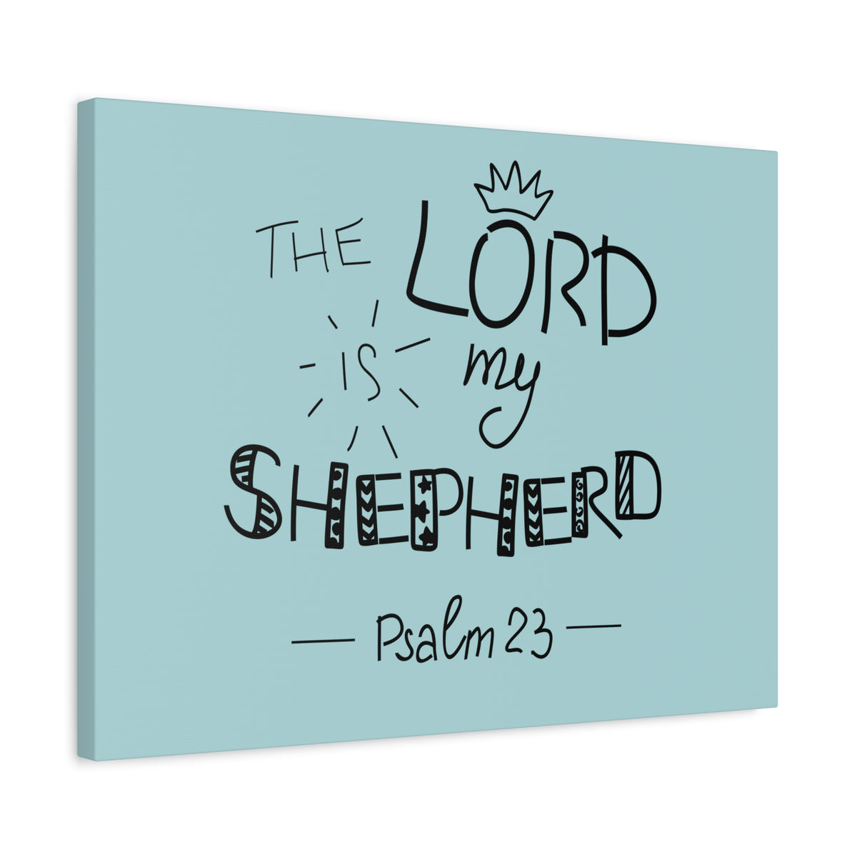 Scripture Canvas The Lord Is My Shepherd Psalm 23 Christian Wall Art Bible Verse Print Ready To Hang-Express Your Love Gifts
