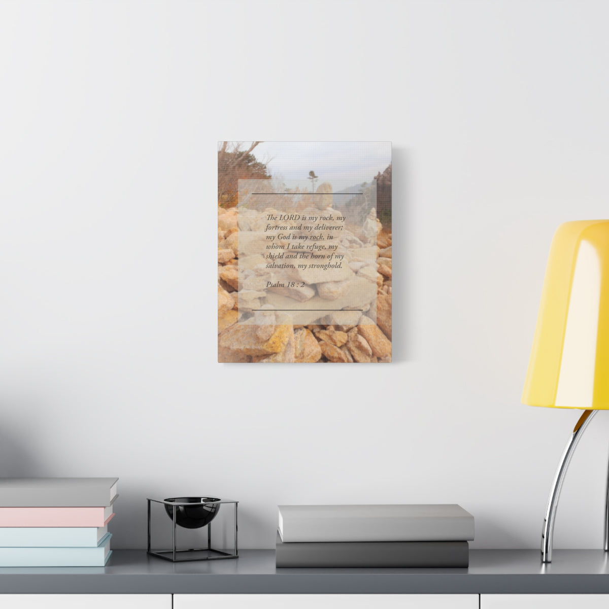 Scripture Walls Horn Of My Salvation Psalm 18:2 Bible Verse Canvas Christian Wall Art Ready to Hang-Express Your Love Gifts