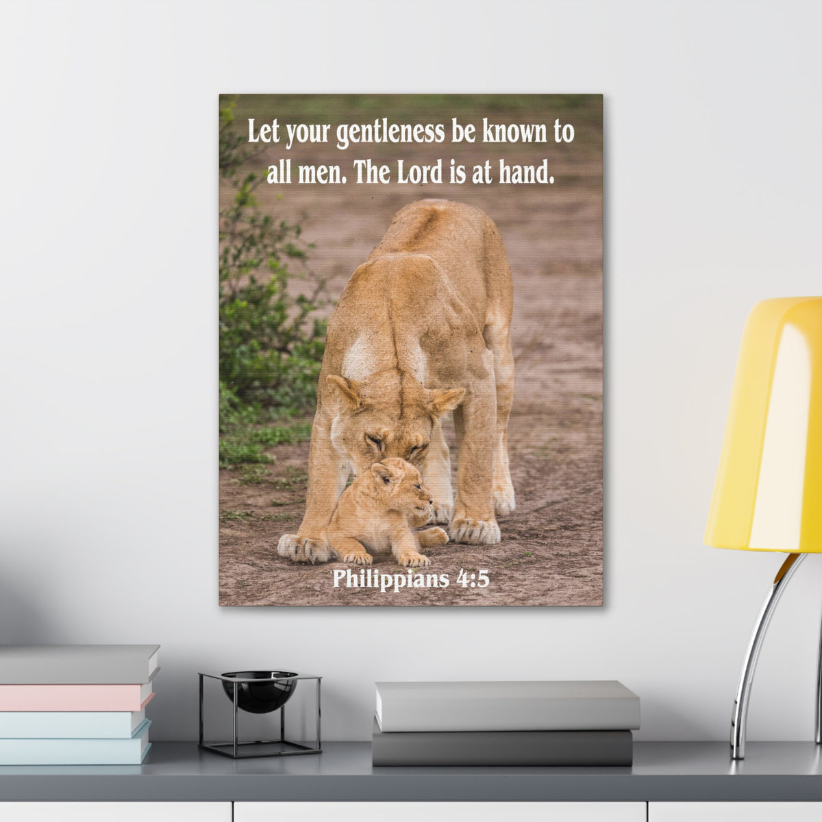 Scripture Canvas The Lord is at Hand Philippians 4:5 Christian Wall Art Bible Verse Print Ready to Hang-Express Your Love Gifts
