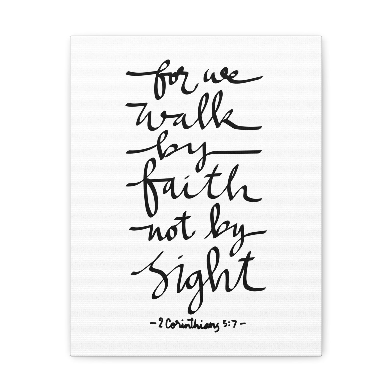 Scripture Canvas For We Walk By Faith 2 Corinthians 5:7 Christian Wall Art Bible Verse Print Ready To Hang-Express Your Love Gifts
