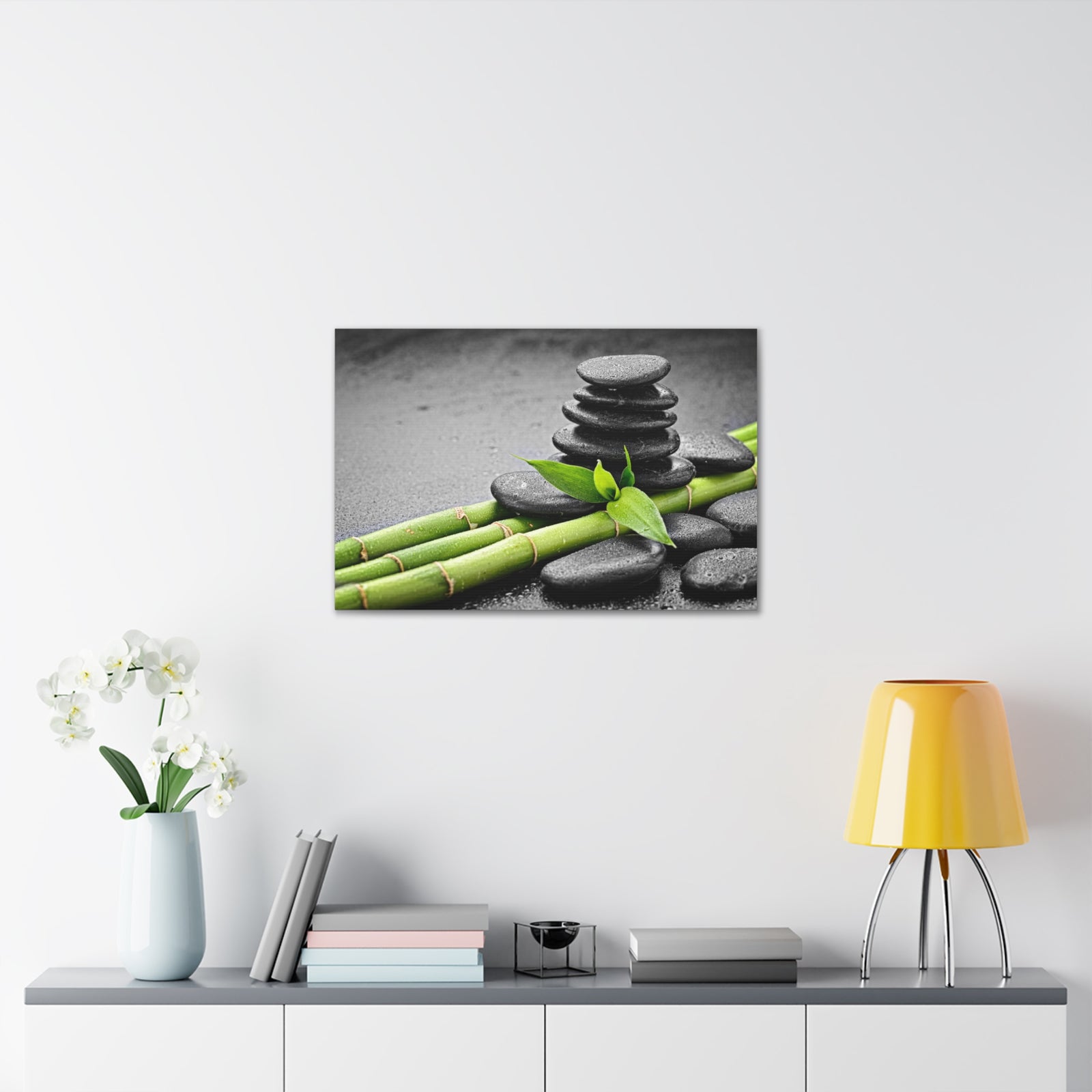 Bamboo on the Black Forest Floral Nature Photography Canvas Wall Art for Home Decor Ready-to-Hang-Express Your Love Gifts