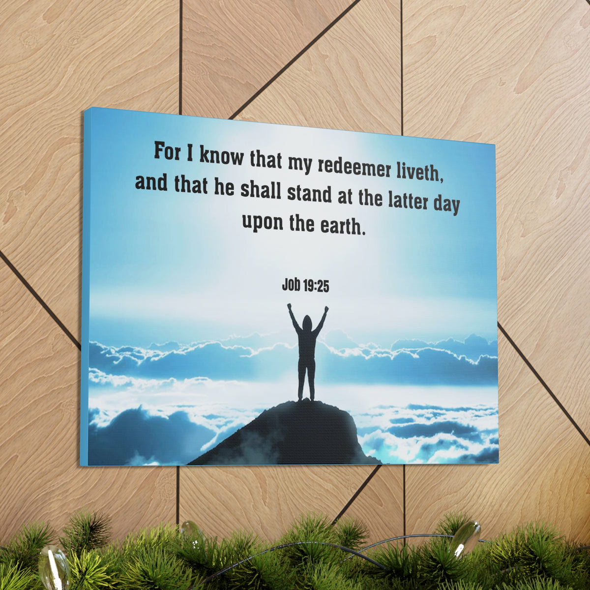 Scripture Walls For I Know Job 19:25 Christian Wall Art Print Ready to Hang Unframed-Express Your Love Gifts