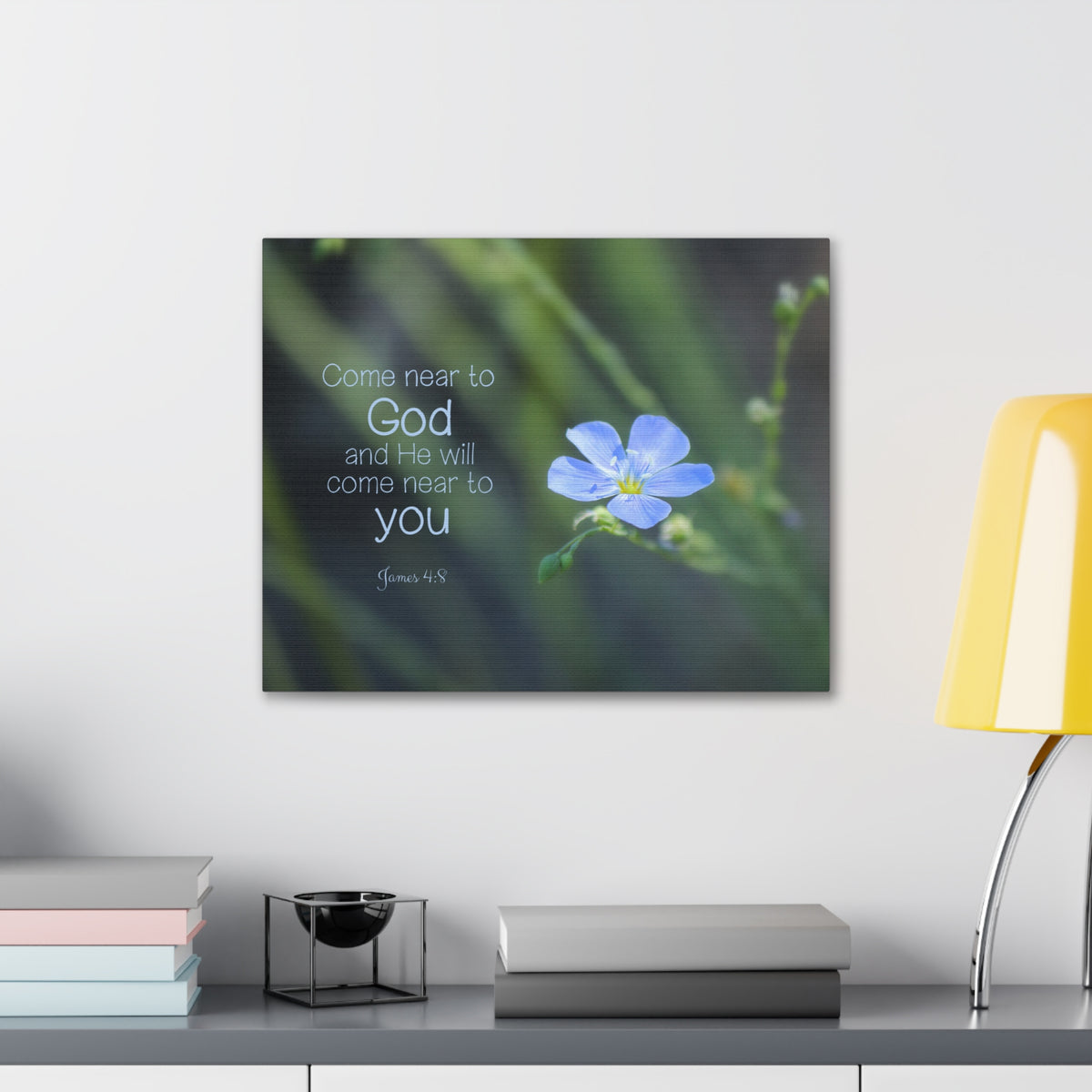 Scripture Walls Near To God James 4:8 Bible Verse Canvas Christian Wall Art Ready to Hang-Express Your Love Gifts