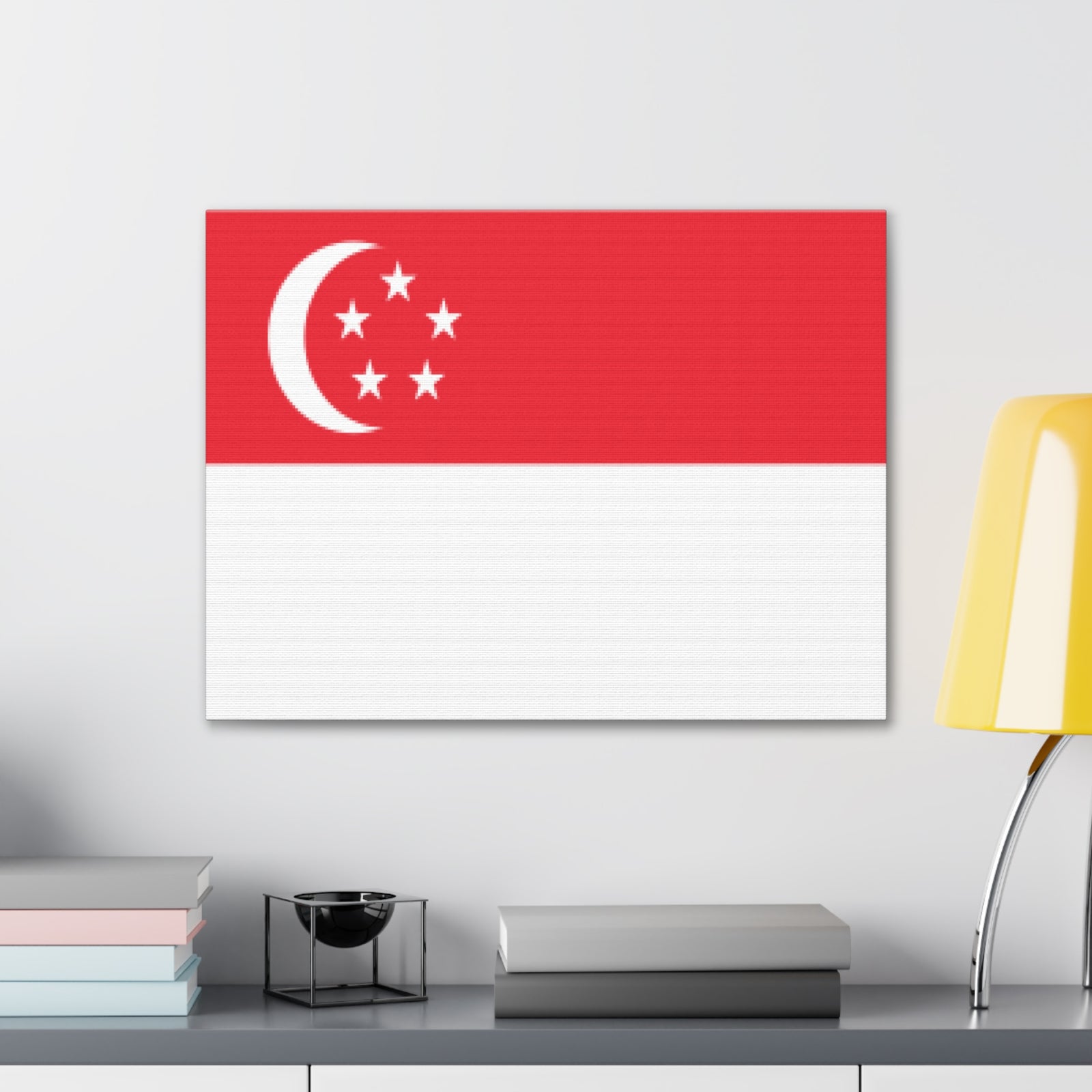 Singapore Country Flag Canvas Vibrant Wall Art Unframed Home Decor-Express Your Love Gifts