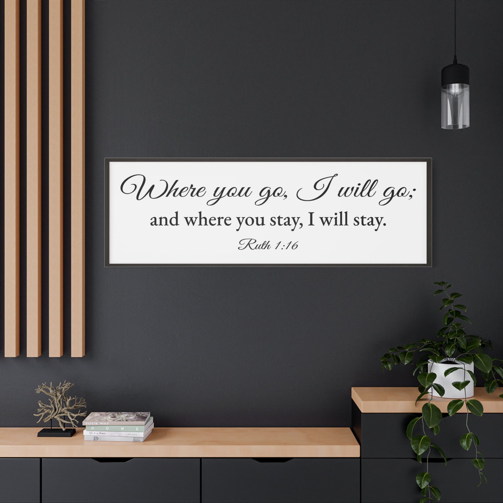 Scripture Walls Ruth 1:16 White Bible Verse Canvas Christian Wall Art Ready to Hang Unframed-Express Your Love Gifts