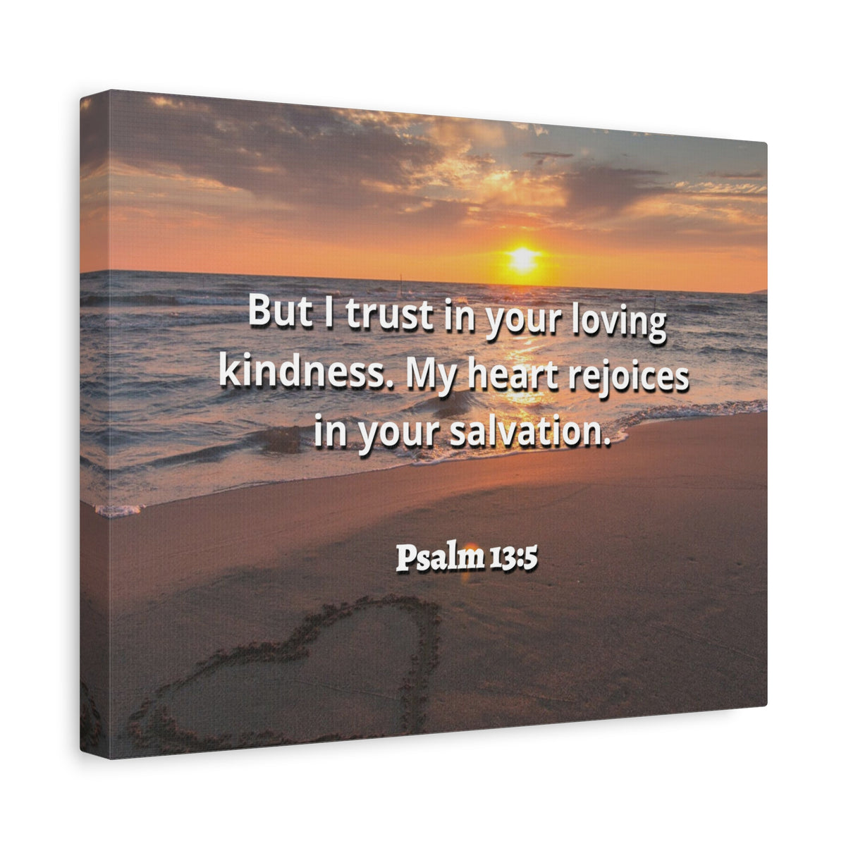 Scripture Canvas Thy Salvation Psalm 13:5 Christian Wall Art Bible Verse Print Ready to Hang-Express Your Love Gifts