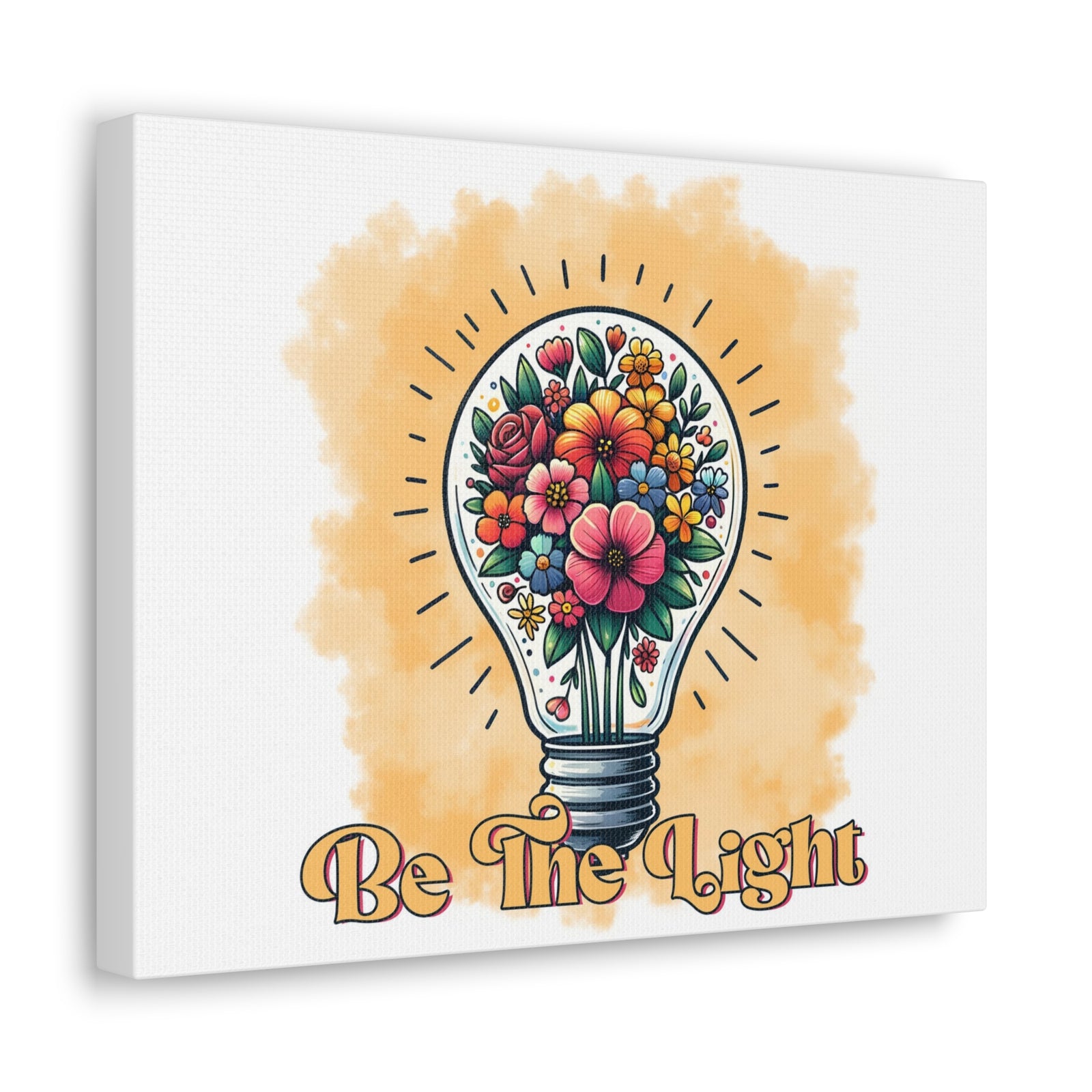 Scripture Walls Be The Light Retro Bible Verse Canvas Christian Wall Art Ready to Hang Unframed-Express Your Love Gifts