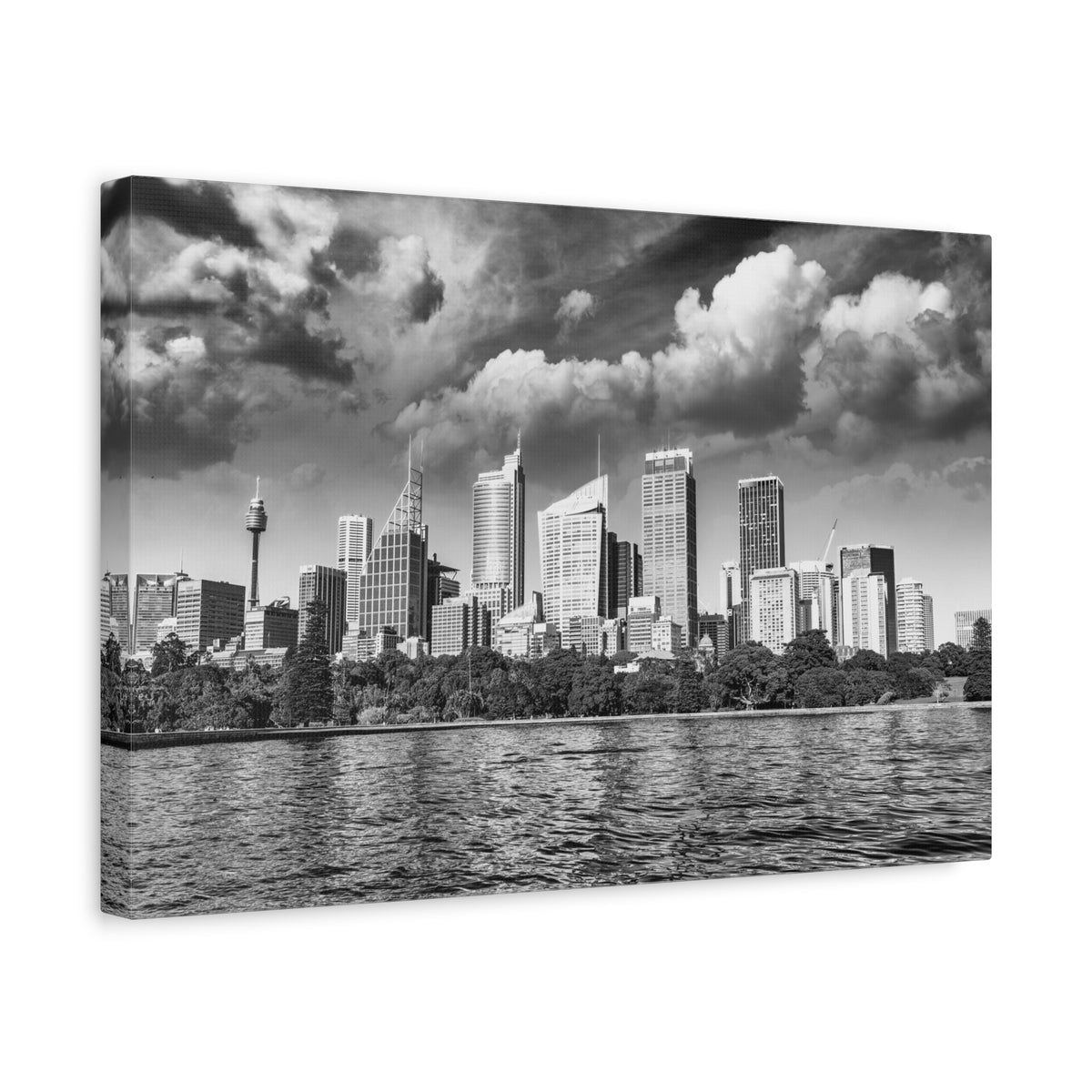 Sydney Black And White Skyline Canvas Artwork High-Quality Breathtaking Stunning Cityscape for Home Decor Ready to Hang-Express Your Love Gifts