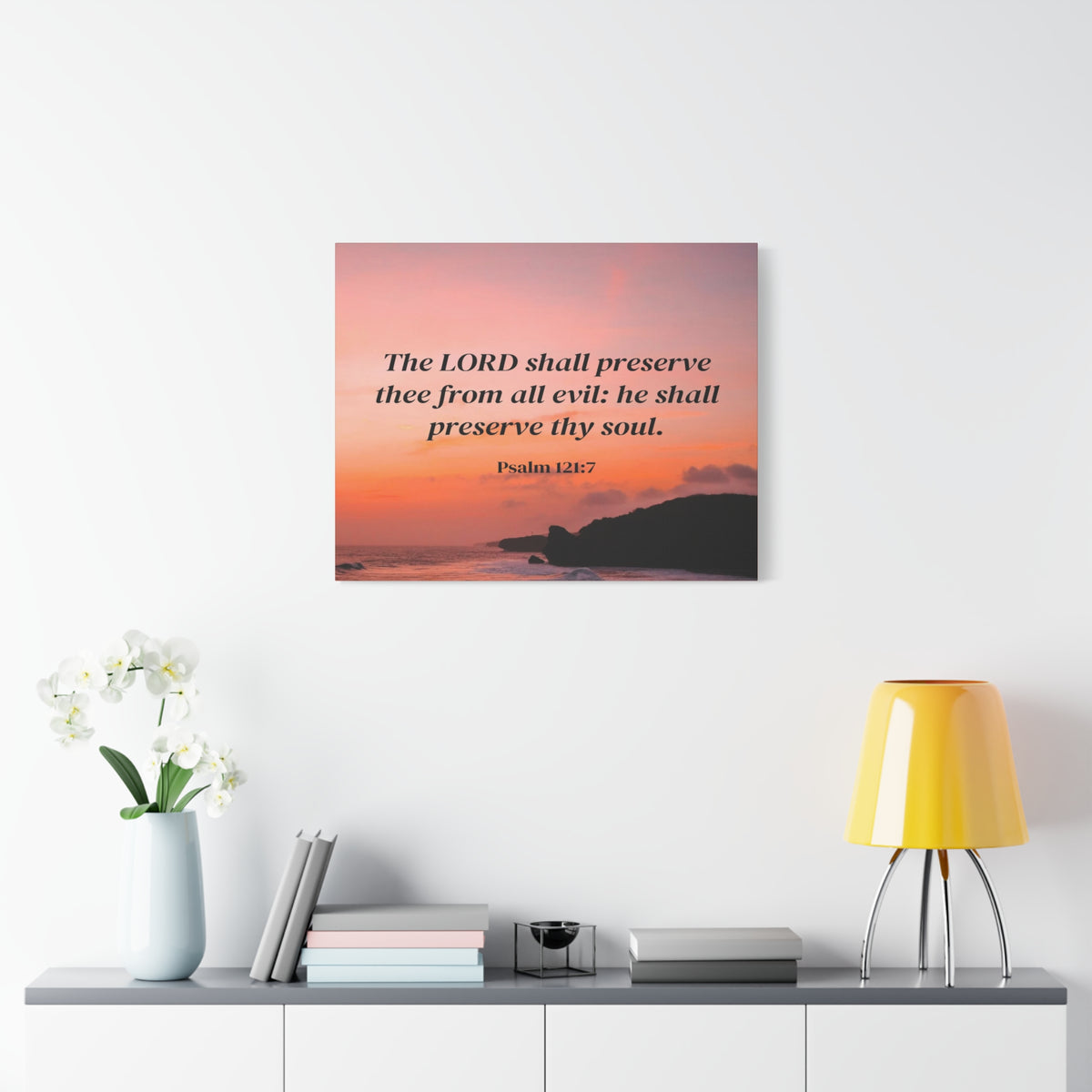 Scripture Walls Preserve Thy Soul Psalm 121:7 Bible Verse Canvas Christian Wall Art Ready to Hang-Express Your Love Gifts