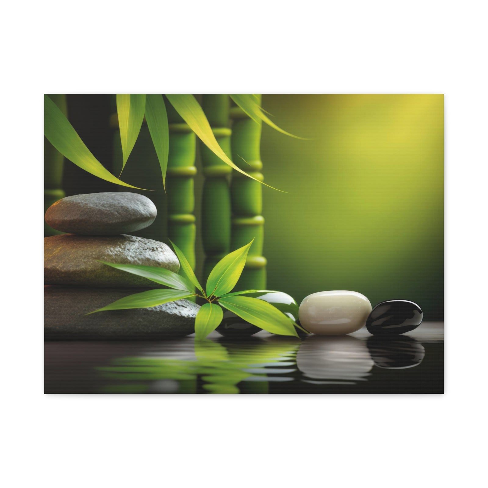 Spa Background with Stones Forest Floral Nature Photography Canvas Wall Art for Home Decor Ready-to-Hang-Express Your Love Gifts