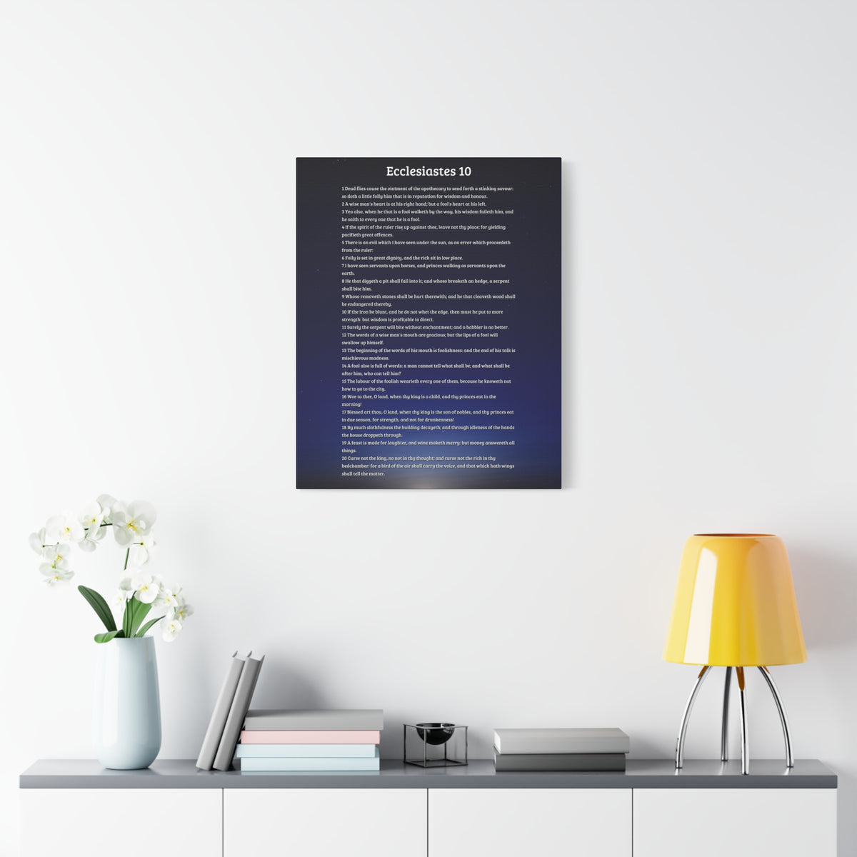 Scripture Walls Wisdom & Folly Ecclesiastes 10 Bible Verse Canvas Christian Wall Art Ready to Hang-Express Your Love Gifts