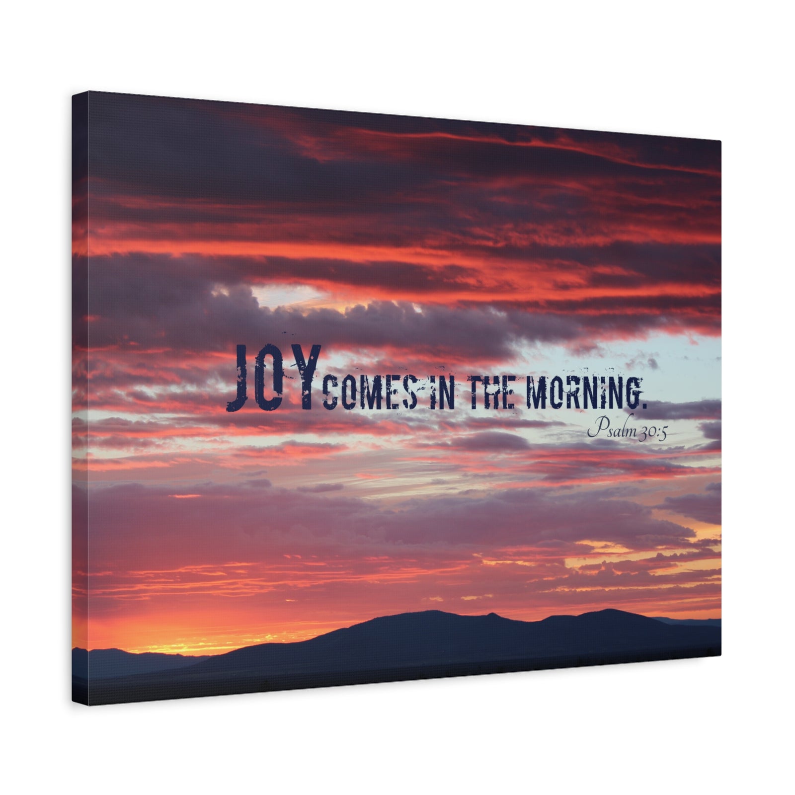 Scripture Canvas Comes In The Morning Psalm 30:5 Christian Wall Art Bible Verse Print Ready to Hang-Express Your Love Gifts
