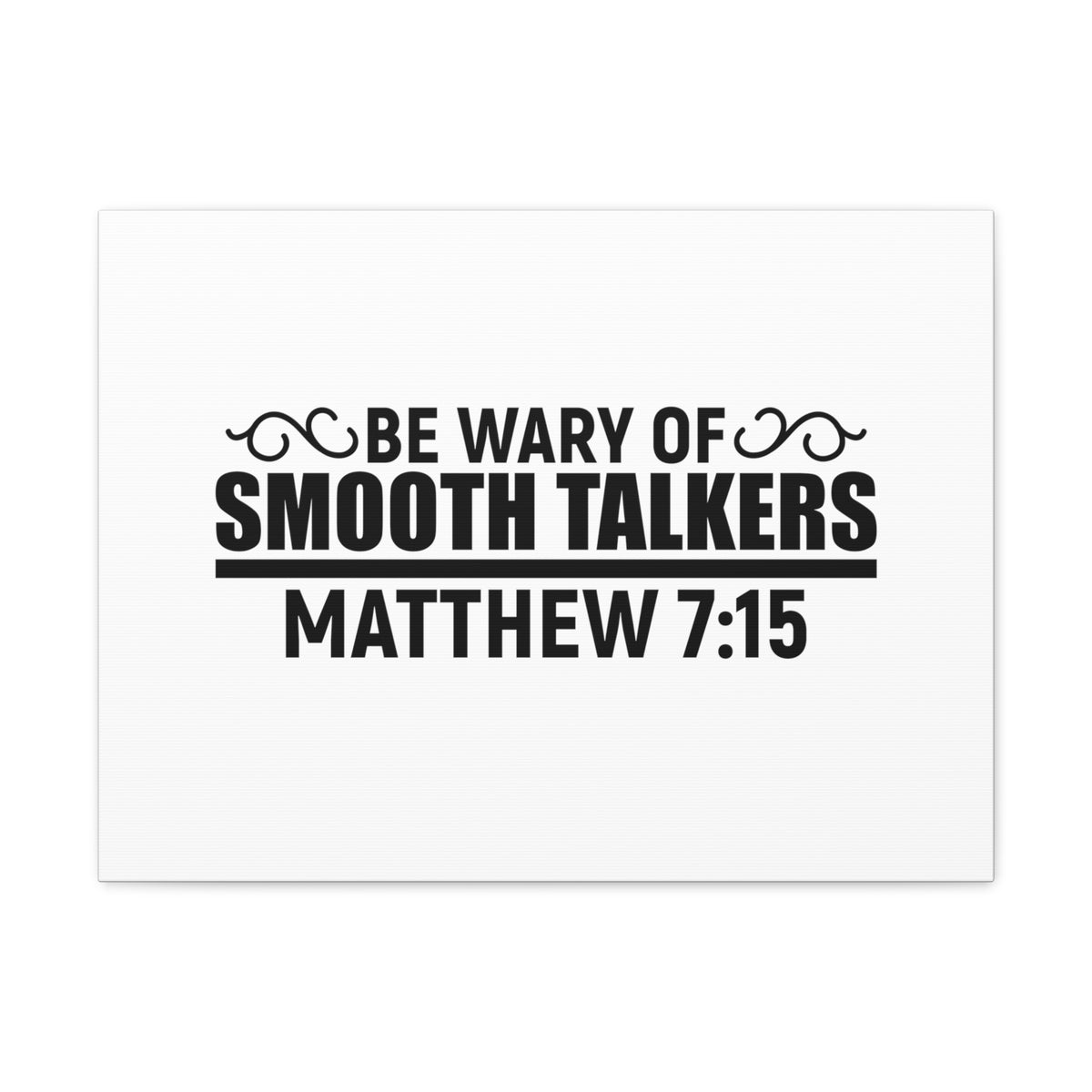 Scripture Walls Matthew 7:15 Be Wary of Smooth Talkers Bible Verse Canvas Christian Wall Art Ready to Hang Unframed-Express Your Love Gifts