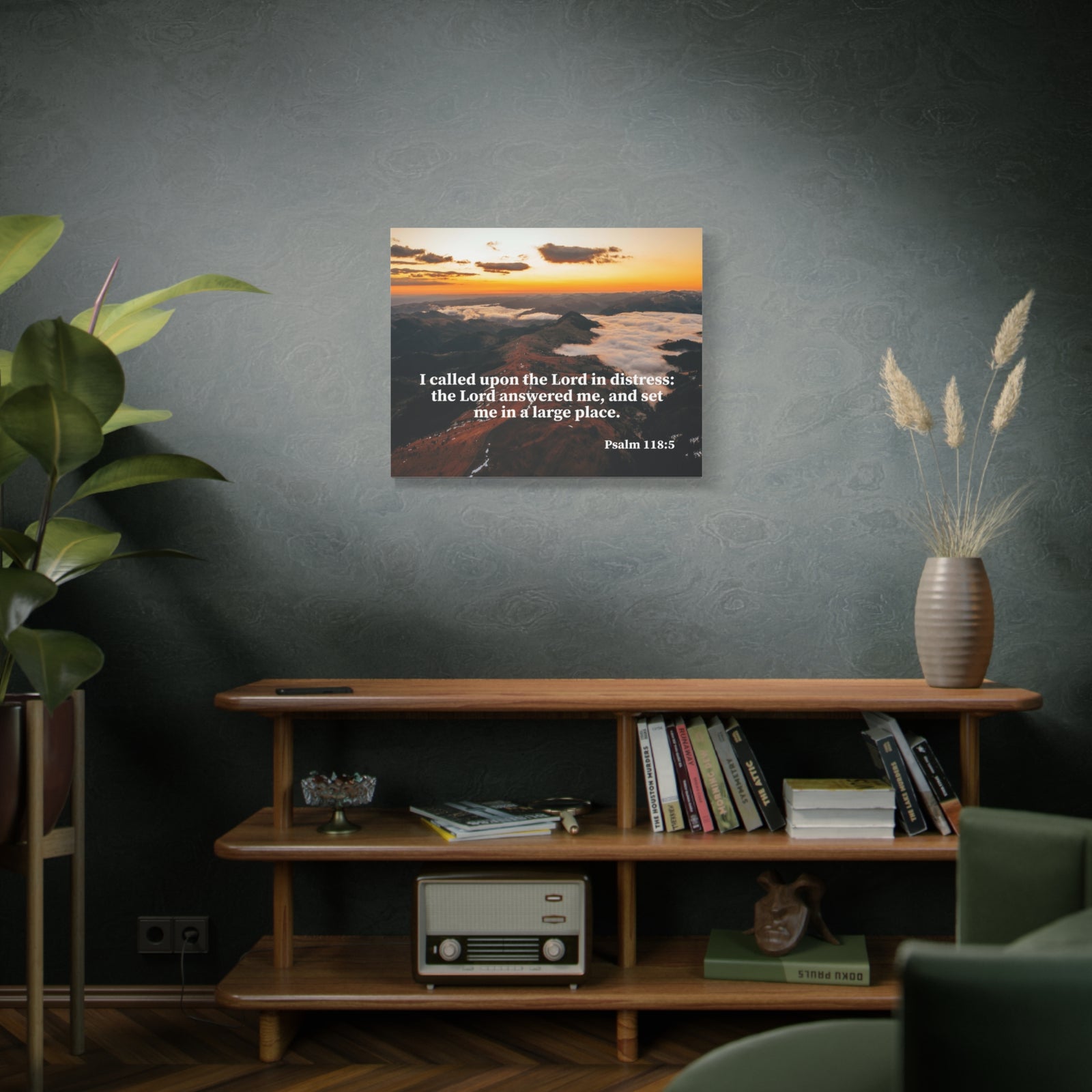 Bible Verse Canvas Called on the Lord Psalm 118:5 Wall Art Christian Home Decor-Express Your Love Gifts