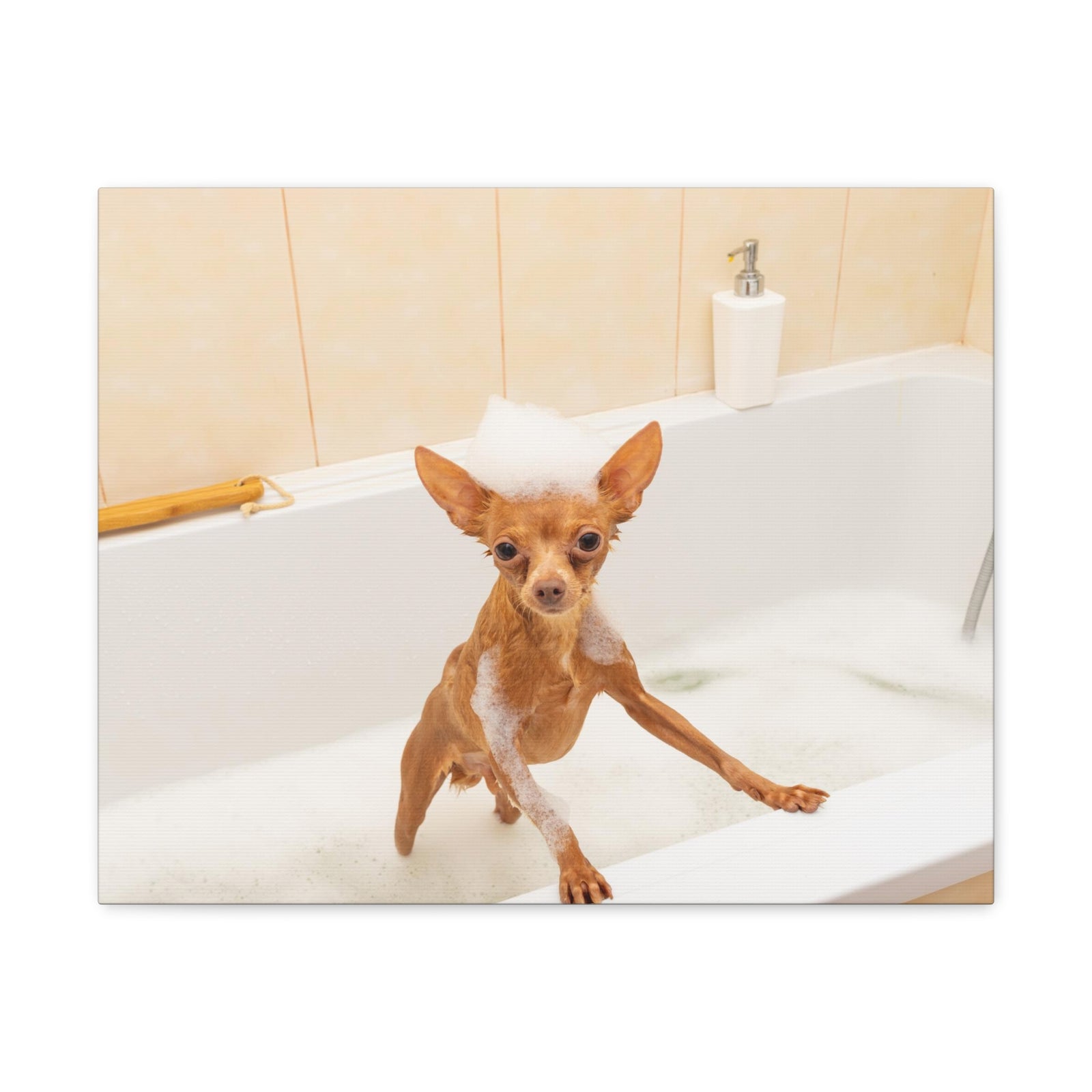 Cute Russkiy Toy Bath Canvas Wall Art for Home Decor Ready-to-Hang-Express Your Love Gifts