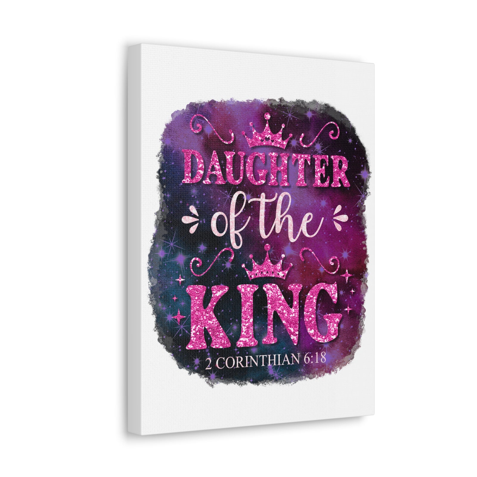 Scripture Walls 2 Corinthian 6:18 Daughter of the King Bible Verse Canvas Christian Wall Art Ready to Hang Unframed-Express Your Love Gifts