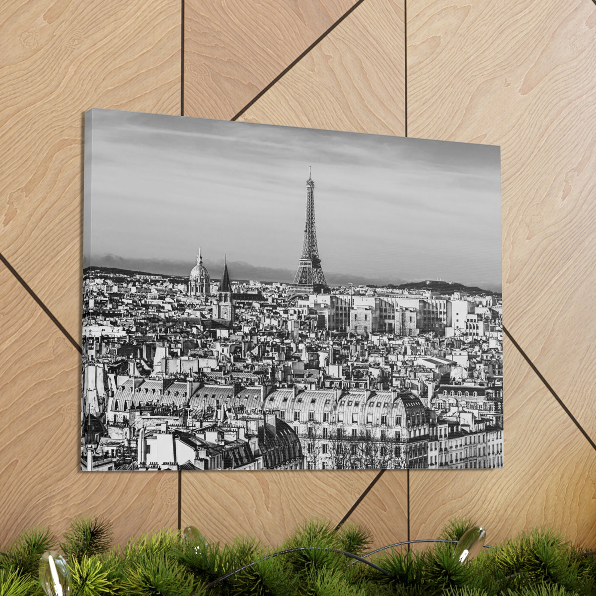 Paris Black And White Skyline Canvas Artwork High-Quality Breathtaking Stunning Cityscape for Home Decor Ready to Hang-Express Your Love Gifts