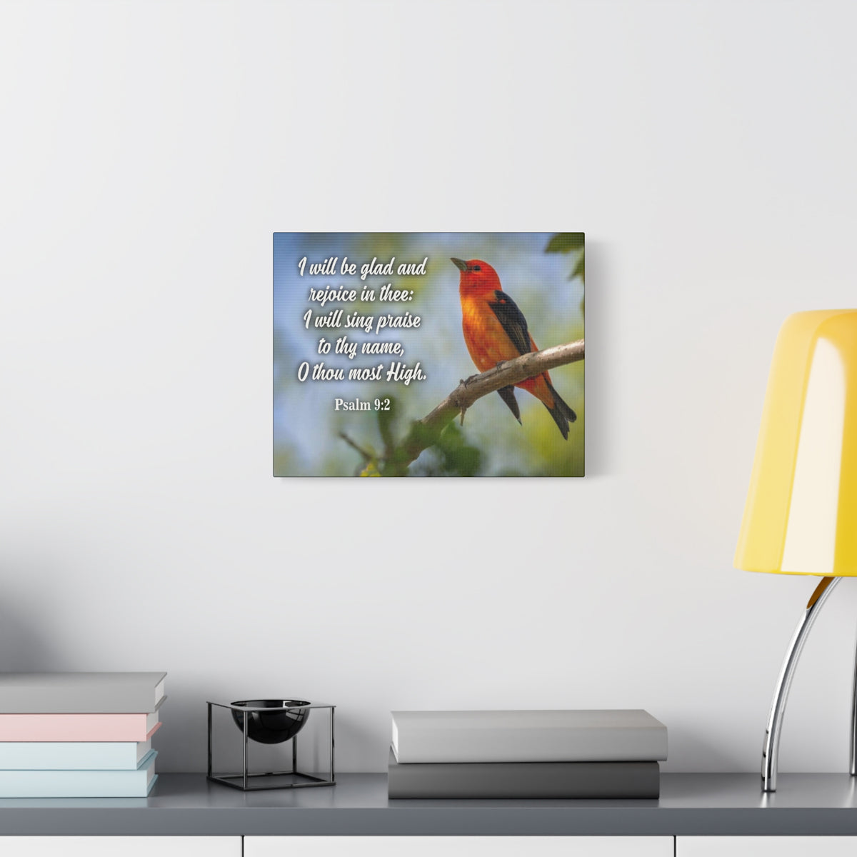 Bible Verse Canvas I WIll Sing Praise Psalm 9:2 Christian Home Decor Scripture Art-Express Your Love Gifts