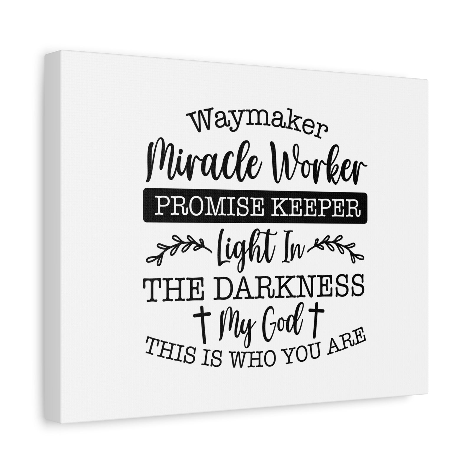 Scripture Walls Miracle Worker, Promise Keeper Psalm 145:13 White Bible Canvas Christian Wall Art Ready to Hang-Express Your Love Gifts