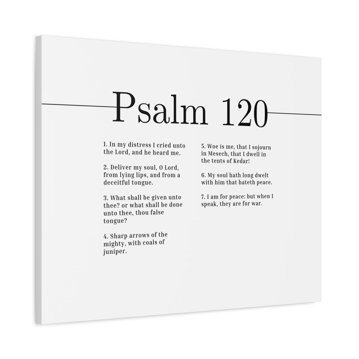 Scripture Canvas Deliver My Soul, O Lord Psalm 120 Christian Wall Art Bible Verse Print Ready to Hang-Express Your Love Gifts