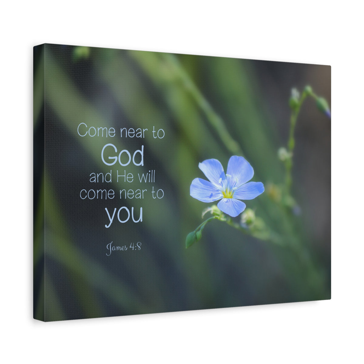 Scripture Walls Near To God James 4:8 Bible Verse Canvas Christian Wall Art Ready to Hang