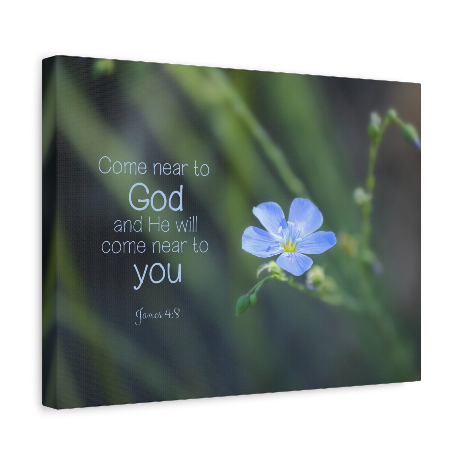 Scripture Walls Near To God James 4:8 Bible Verse Canvas Christian Wall Art Ready to Hang