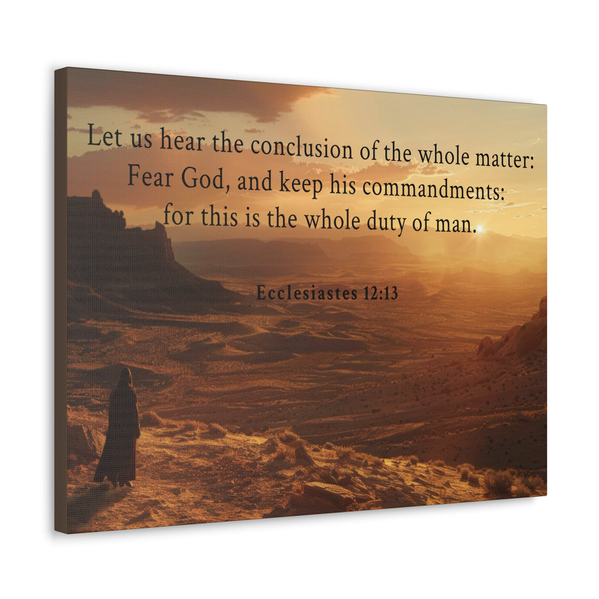 Scripture Walls Ecclesiastes 12:13 Bible Verse Canvas Christian Wall Art Ready to Hang Unframed-Express Your Love Gifts