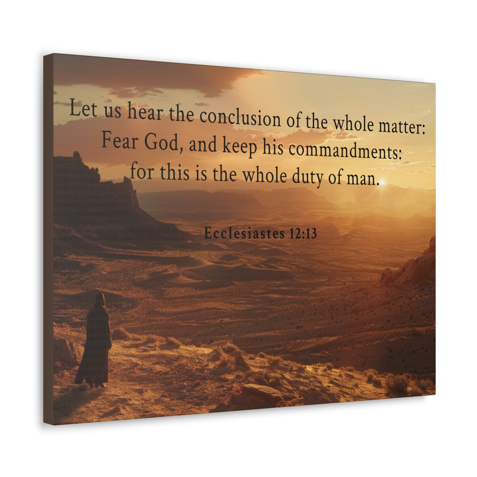 Scripture Walls Ecclesiastes 12:13 Bible Verse Canvas Christian Wall Art Ready to Hang Unframed-Express Your Love Gifts