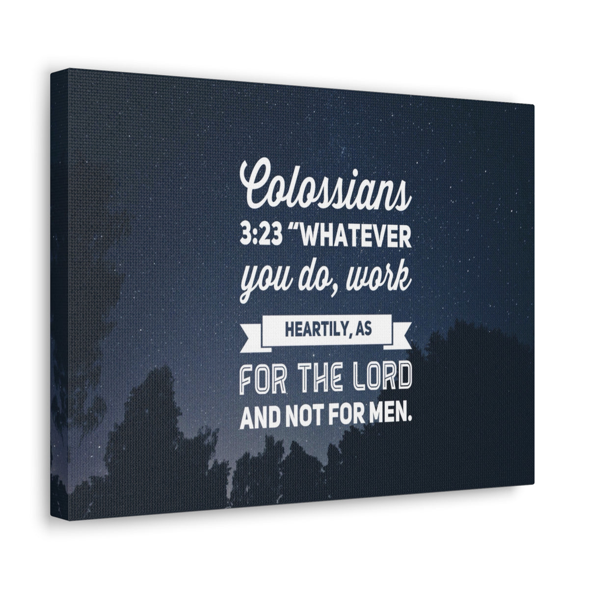 Scripture Canvas For The Lord Colossians 3:23 Christian Wall Art Bible Verse Print Ready to Hang-Express Your Love Gifts
