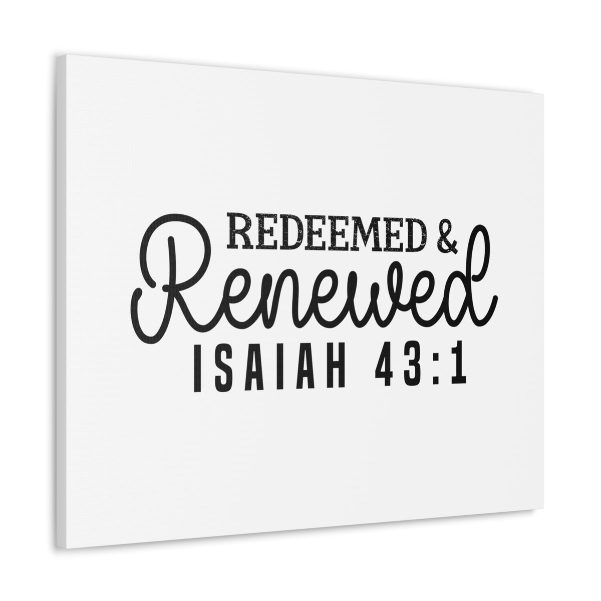 Scripture Walls Isaiah 43:1 Redeemed & Renewed Bible Verse Canvas Christian Wall Art Ready to Hang Unframed-Express Your Love Gifts