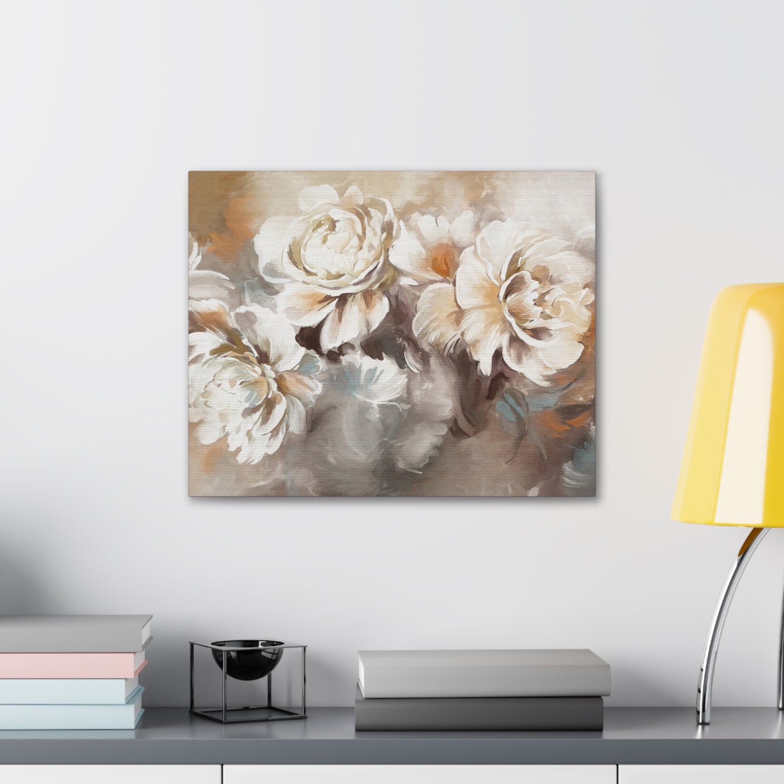 Oil Painting With Flower Rose & Peonies Flower Canvas Wall Art for Home Decor Ready-to-Hang-Express Your Love Gifts