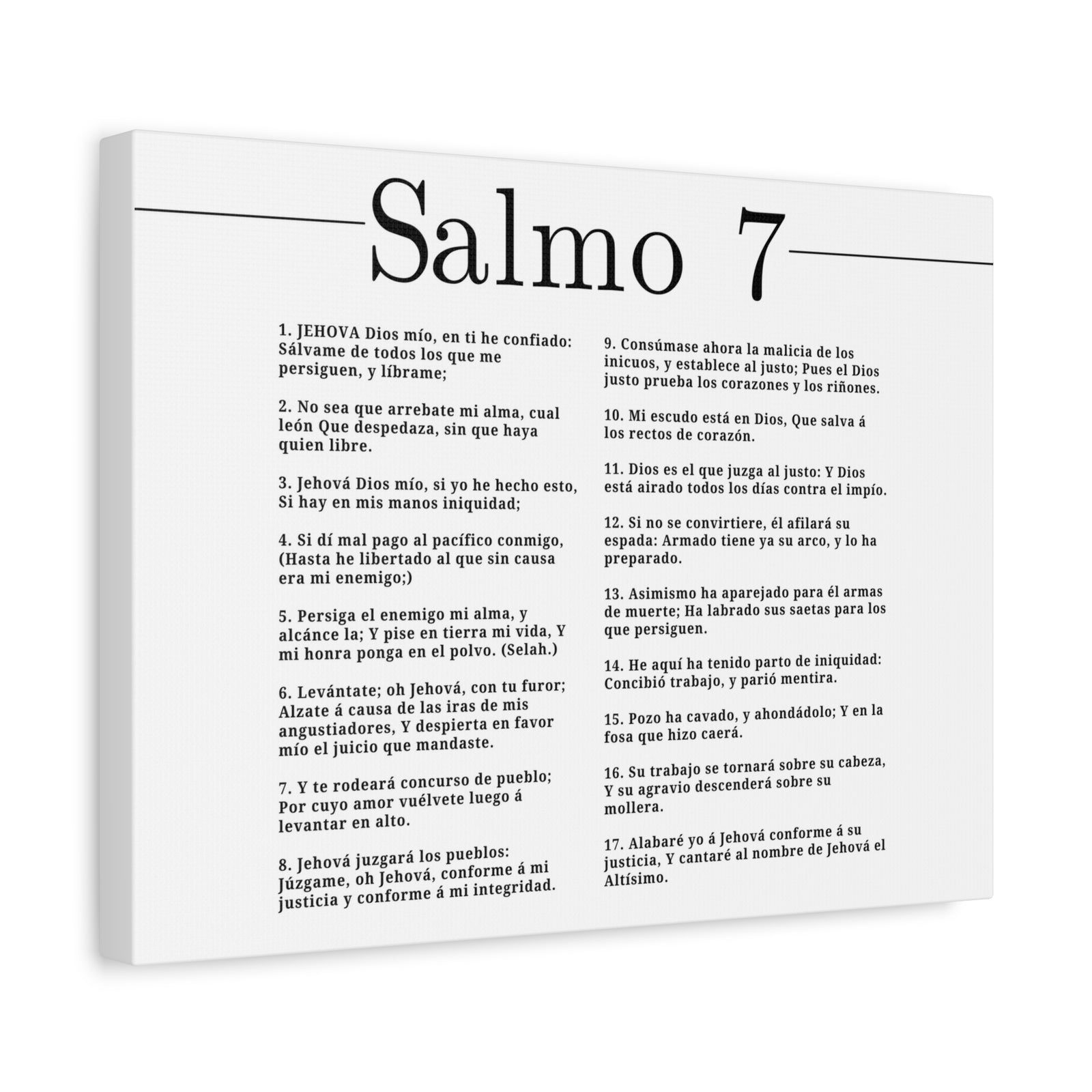 Salmo 7 Impresión De Arte Cristiano en la Pared Lista Para Colgar-Express Your Love Gifts
