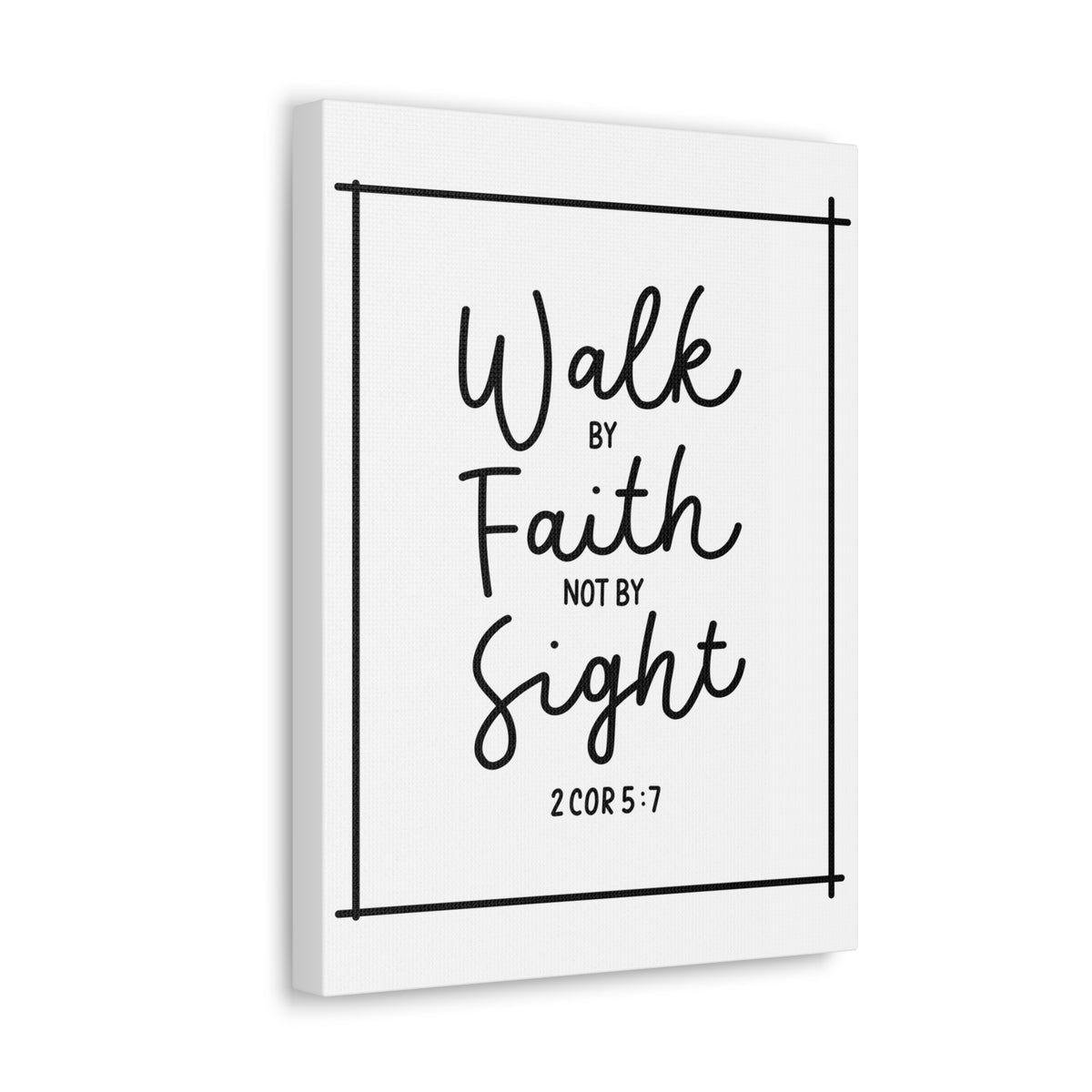 Scripture Canvas Walk By Faith 2 Corinthians 5:7 Christian Wall Art Bible Verse Print Ready To Hang-Express Your Love Gifts
