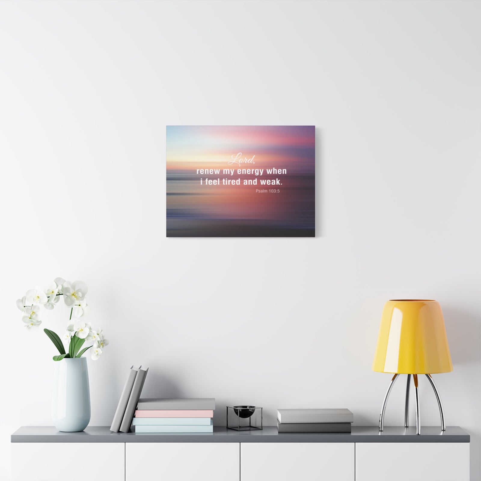 Scripture Canvas Renew My Energy Psalm 103:5 Christian Wall Art Bible Verse Print Ready to Hang-Express Your Love Gifts