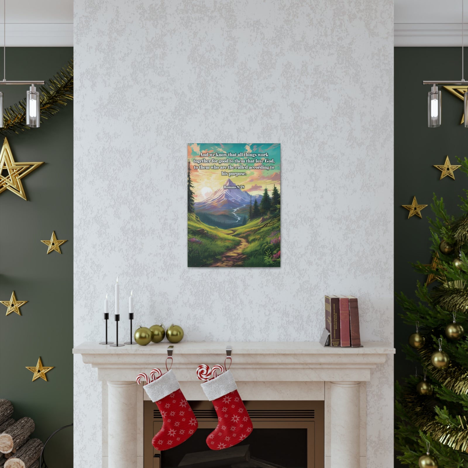 Scripture Walls All Things Work Together Romans 8:28 Christian Wall Art Print Ready to Hang Unframed-Express Your Love Gifts