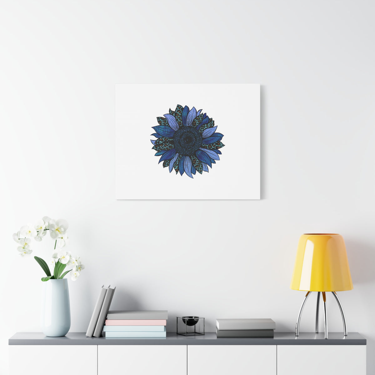 Scripture Canvas Blue Flower Christian Psalms 103:15 Wall Art Bible Verse Print Ready to Hang-Express Your Love Gifts