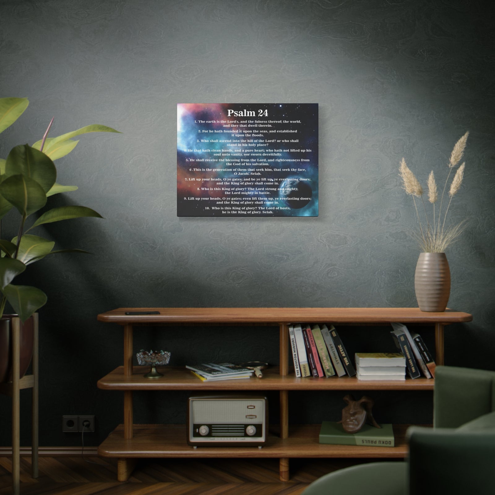 Scripture Canvas Christ is King Psalm 24 Christian Wall Art Bible Verse Print Ready to Hang-Express Your Love Gifts
