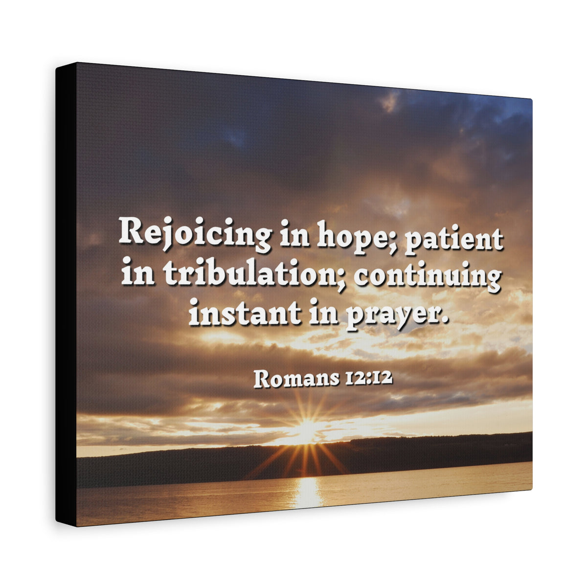 Scripture Walls Rejoicing In Hope Romans 12:12 Bible Verse Canvas Christian Wall Art Ready to Hang-Express Your Love Gifts